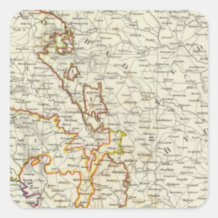 Pegatina Cuadrada India III Presidencia de Bombay