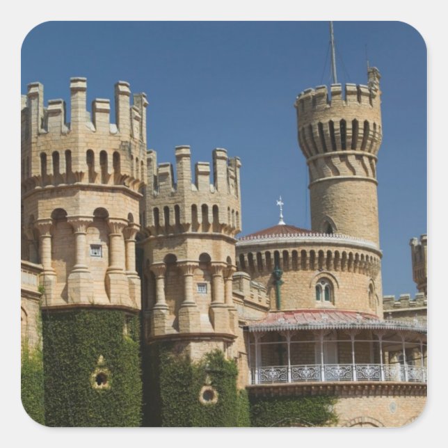 Pegatina Cuadrada INDIA, Karnataka, Bangalore: Palacio Bangalore (Anverso)