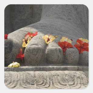 Pegatina Cuadrada India, Mangalore, Karkala. Religión jainesa