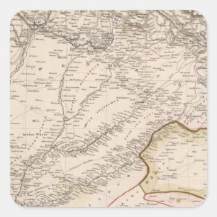 Pegatina Cuadrada India, Pakistán