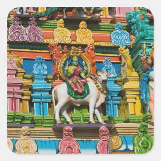 Pegatina Cuadrada INDIA, Tamil Nadu, Chennai: Kapaleeshwarar