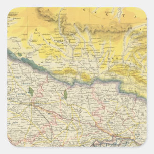 Pegatina Cuadrada India y Nepal