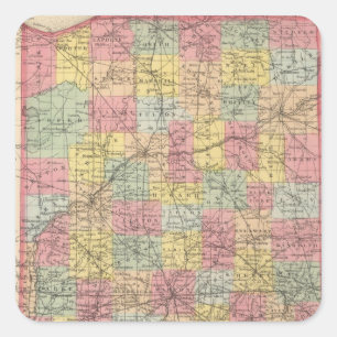 Pegatina Cuadrada Indiana