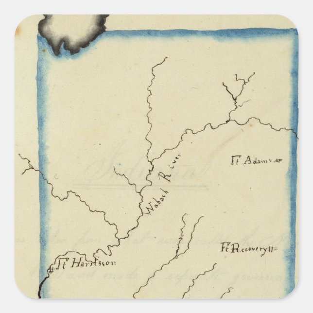 Pegatina Cuadrada Indiana 4 (Anverso)