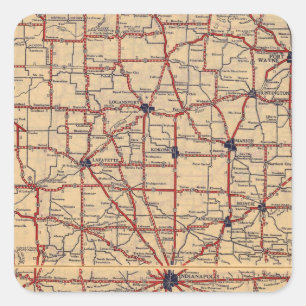 Pegatina Cuadrada Indiana 5