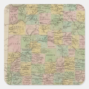 Pegatina Cuadrada Indiana 7