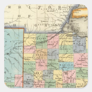 Pegatina Cuadrada Indiana, Ohio