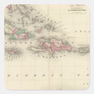 Pegatina Cuadrada Indias Occidentales 3