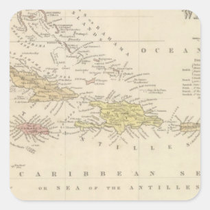 Pegatina Cuadrada Indias Occidentales 4