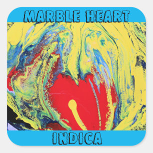 PEGATINA CUADRADA INDICA CORAZÓN DE MÁRMOL