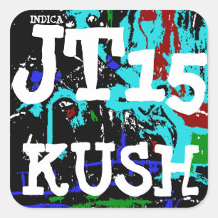 PEGATINA CUADRADA INDICA KUSH JT15