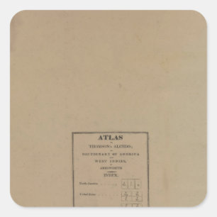 Pegatina Cuadrada Índice de Atlas