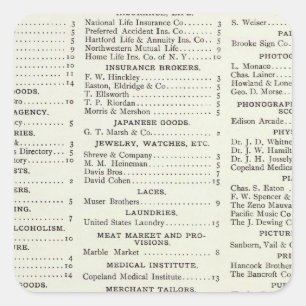 Pegatina Cuadrada Índice de California en San Francisco