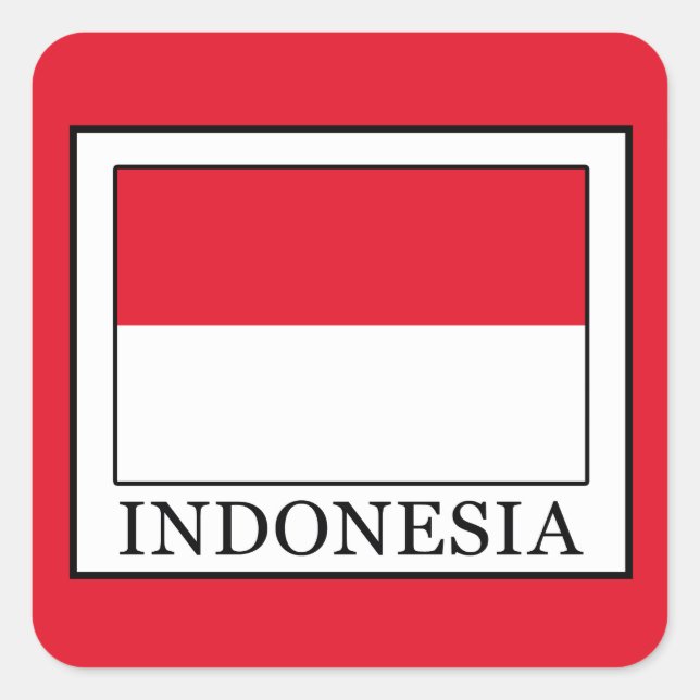 Pegatina Cuadrada Indonesia (Anverso)