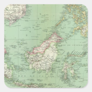 Pegatina Cuadrada Indonesia, Malasia