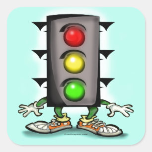 Pegatina Cuadrada Informe Stoplight