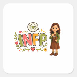 Pegatina Cuadrada INFP — A Sonhadora Criativa