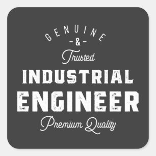 Pegatina Cuadrada Ingeniero industrial, genial, ingeniero, ingenierí
