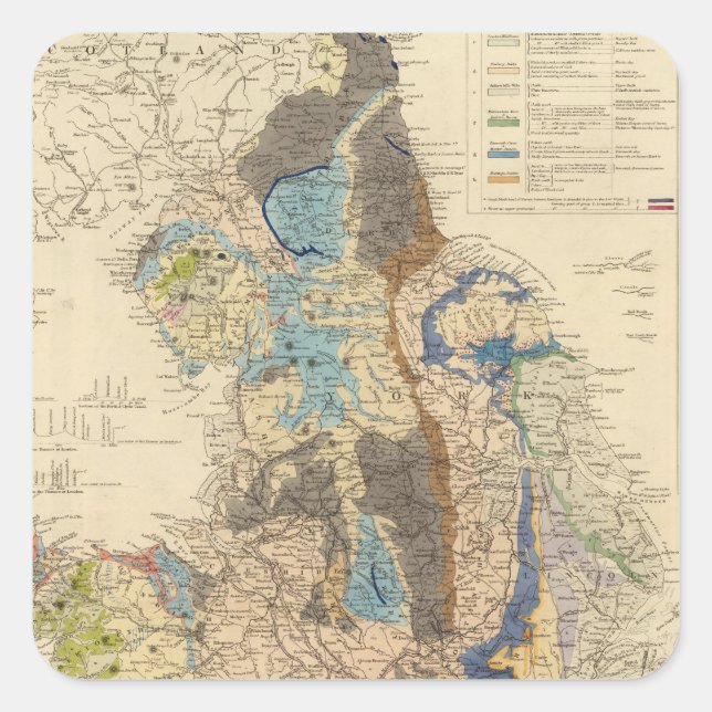 Pegatina Cuadrada Inglaterra (Anverso)