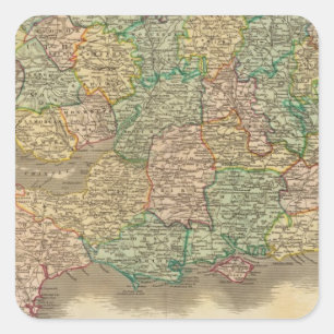 Pegatina Cuadrada Inglaterra, sur