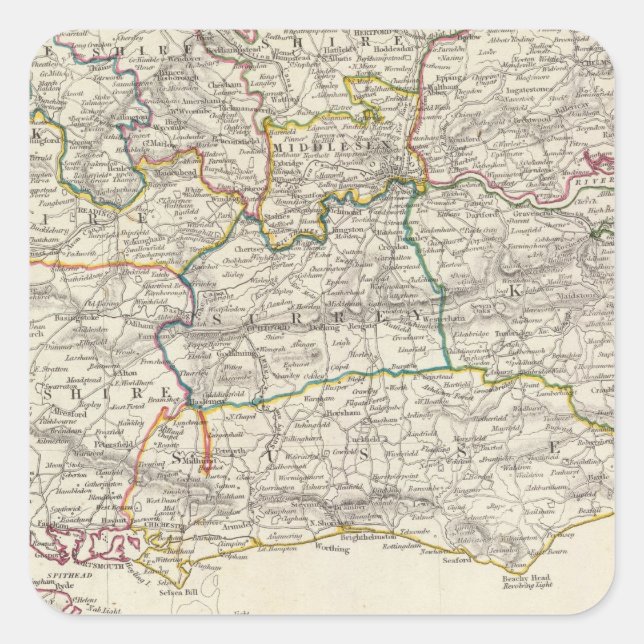 Pegatina Cuadrada Inglaterra V (Anverso)