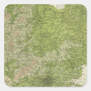 Pegatina Cuadrada Inglaterra y Gales