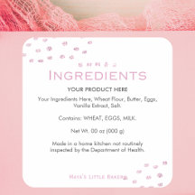 Ingredientes de pastelería de punto de brillo rosa