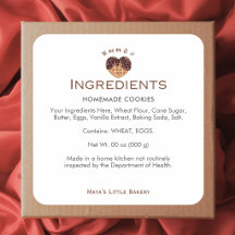 Ingredientes de Productos de Panadería de Waffles