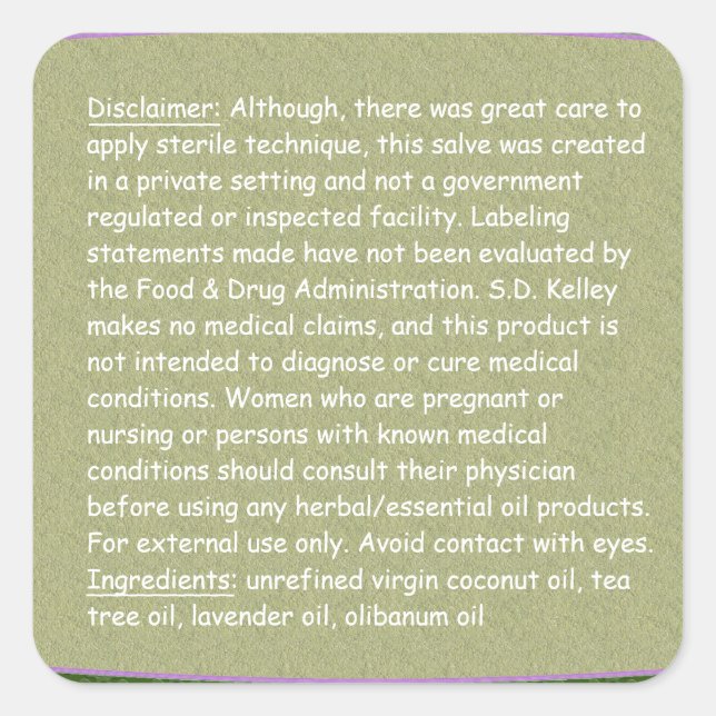 Pegatina Cuadrada Ingredientes de textura floral y gris/Cuadrado de  (Anverso)