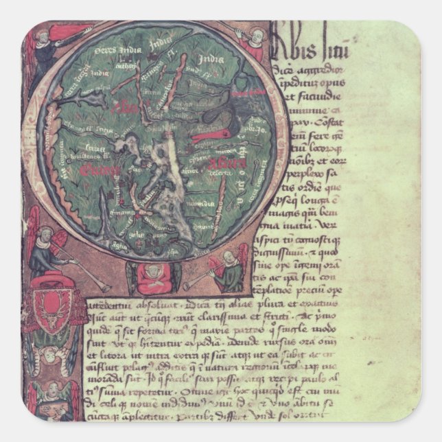 Pegatina Cuadrada Inicial de Historiated (Anverso)