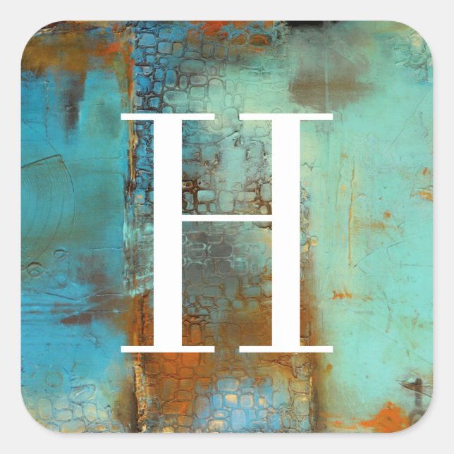 Pegatina Cuadrada Inicial | Deja Blue (Anverso)