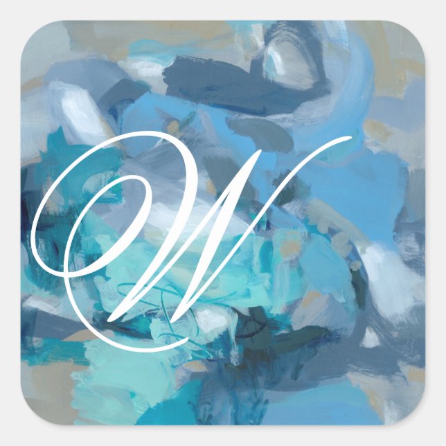 Pegatina Cuadrada Inicial | Enredado (Anverso)