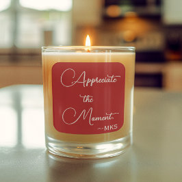 Pegatina Cuadrada Iniciales de Cranberry de 3 pulgadas y texto posit