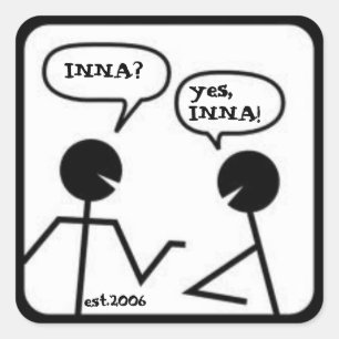 Pegatina Cuadrada INNA bordador “INNAguys "