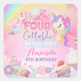 Pegatina Cuadrada Inolvidable