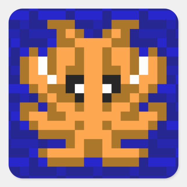 Pegatina Cuadrada Insignia de la marisma de mariscos de mariscos de  (Anverso)