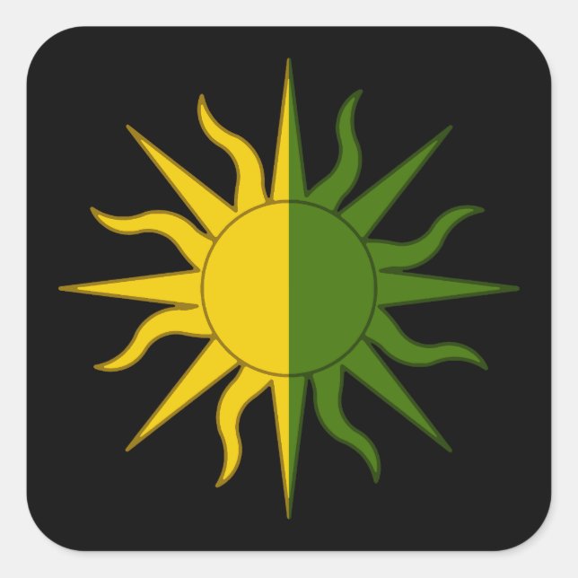 Pegatina Cuadrada Insignia de la población de SCA Easaraigh (Anverso)