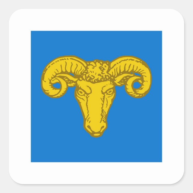 Pegatina Cuadrada Insignia de la población de SCA Ramsgaard (Anverso)