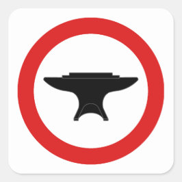 Pegatina Cuadrada Insignia de la población de SCA Silva Vulcani