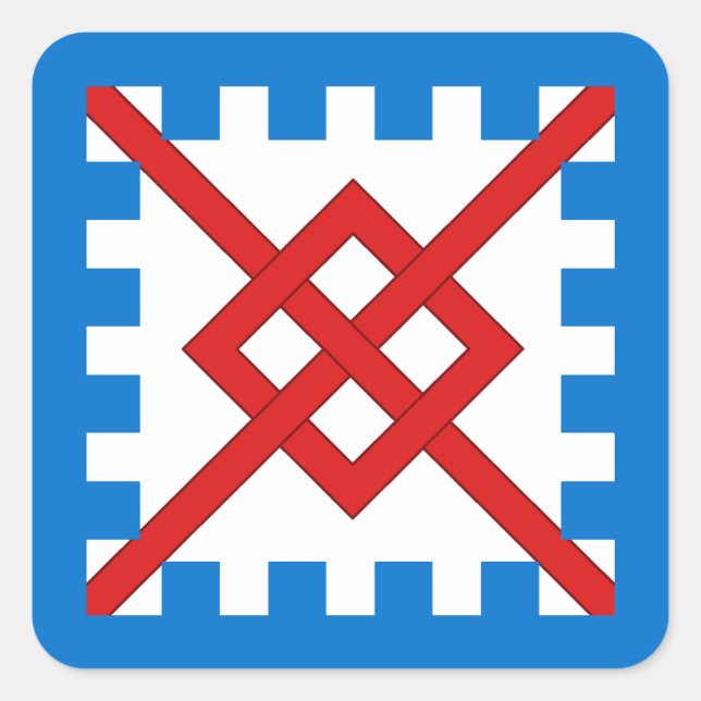 Pegatina Cuadrada Insignia de población de SCA Innilgard (Anverso)