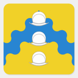 Pegatina Cuadrada Insignia de población de SCA Rio de las Animas