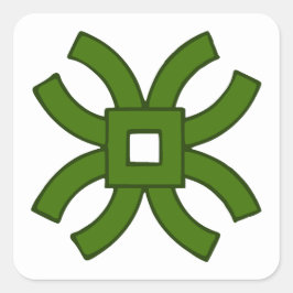 Pegatina Cuadrada Insignia de población de SCA Roxbury Mill