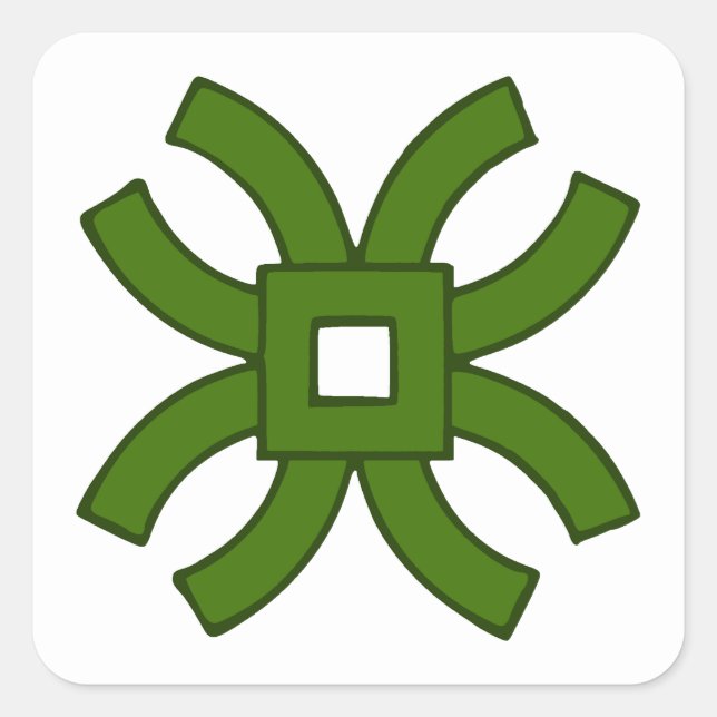 Pegatina Cuadrada Insignia de población de SCA Roxbury Mill (Anverso)