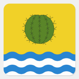 Pegatina Cuadrada Insignia de población de SCA Sandeshend