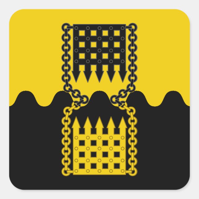 Pegatina Cuadrada Insignia de población de SCA Schattentor (Anverso)