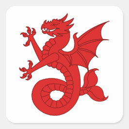 Pegatina Cuadrada Insignia de población de SCA Seashire