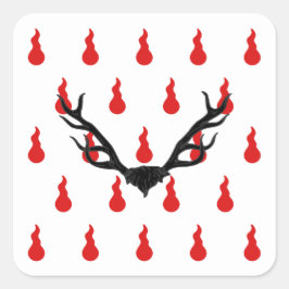 Pegatina Cuadrada Insignia de población de SCA Silverhart