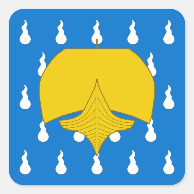 Pegatina Cuadrada Insignia de población de Stormhold de SCA (Anverso)