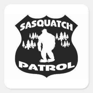Pegatina Cuadrada Insignia del bosque de Sasquatch Patrol