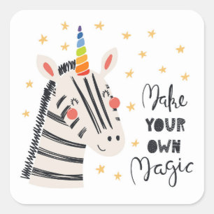 Pegatina Cuadrada Inspiración de maíz zebri